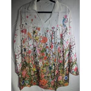 Flower Kimono White color size XL NWT